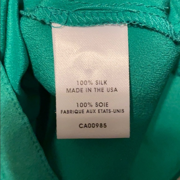 Nanette Lepore 100% Silk Green Blouse - Picture 3 of 3